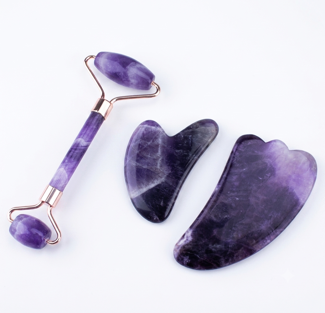 Amethyst Gua Sha Set